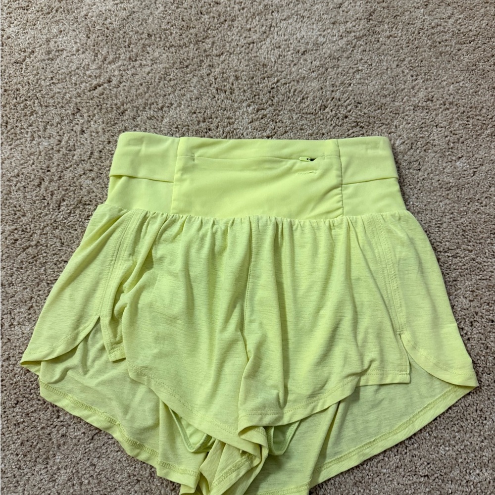 Free People Light Yellow Skorts